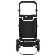 Пазарски тролей Черно 36,5 x 46,5 x 100,5 см Оксфордска тъкан