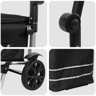 Пазарски тролей Черно 36,5 x 46,5 x 100,5 см Оксфордска тъкан