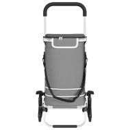 Пазарски тролей Сив 47 x 39 x 100,5 см Оксфордска тъкан