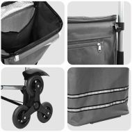 Пазарски тролей Сив 47 x 39 x 100,5 см Оксфордска тъкан