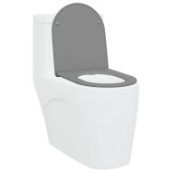 Тоалетна седалка Сив 47 x 36 x 3,4 см Дуропласт