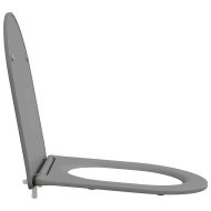 Тоалетна седалка Сив 47 x 36 x 3,4 см Дуропласт