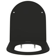 Тоалетна седалка Черно 47 x 36 x 3,4 см Дуропласт