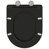 Тоалетна седалка Черно 47 x 36 x 3,4 см Дуропласт