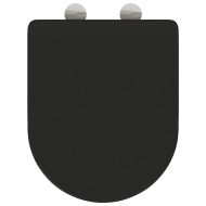 Тоалетна седалка Черно 47 x 36 x 3,4 см Дуропласт