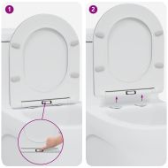 Тоалетна седалка Бяло 47 x 36 x 3,4 см Дуропласт