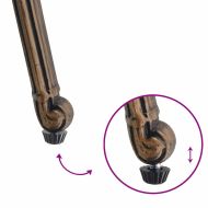 Градински стол 2 pcs Бронзов 55 x 56,5 x 91 см Алуминий