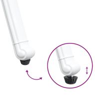 Градински стол 2 pcs Бяло 55 x 55 x 92,5 см Алуминий