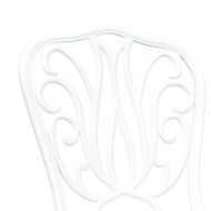 Градински бистро комплект 3 pcs Бяло Алуминий