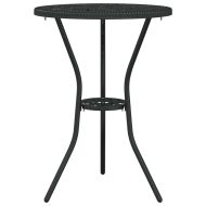 Градински бистро комплект 3 pcs Черно Алуминий