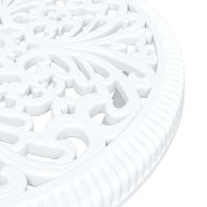 Градински бистро комплект 3 pcs Бяло Алуминий