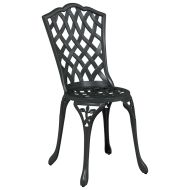 Градински стол 2 pcs Черно 39 х 40 х 87 см Алуминий