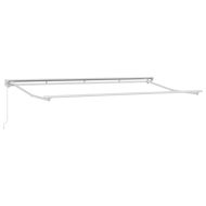 Рамка за сенник Бяло 4 x 2 m Прахово боядисана стомана