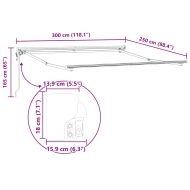 Рамка за сенник Регулирума Антрацит 3 x 2,5 m Стомана