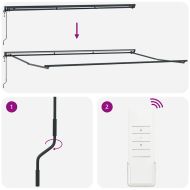 Рамка за сенник Регулирума Антрацит 5 x 3 m Стомана