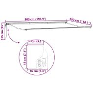 Рамка за сенник Регулирума Антрацит 5 x 3 m Стомана