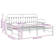 Рамка за легло за ден Бяло 75 x 190 cm