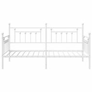 Рамка за легло за ден Бяло 90 x 200 cm Стомана