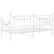 Рамка за легло за ден Бяло 90 x 200 cm Стомана