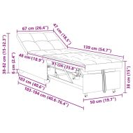 Разтегателен диван с матрак Черен 194 x 50 x 82 см текстил