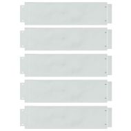 Ограничители за тревни площи 5 pcs Сребрист 100 x 25 x 0,07 см