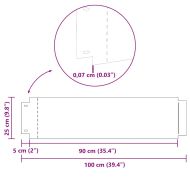 Ограничители за тревни площи 10 pcs Сребрист 100 x 25 x 0,07 см