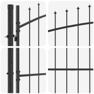 Двойна порта с заключване Сив 299,5 x 199,5 см Стомана