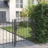 Градинска врата с заключване Woerden Сив 125 x 100 см Стомана