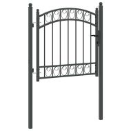 Врата за ограда Сив 100 x 100 cm Прахово покритие стомана