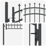 Оградна врата с шипове EMMEN 100 x 100 cm