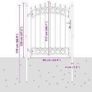 Оградна врата с шипове EMMEN 150 x 100 cm