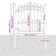 Оградна врата с шипове EMMEN 100 x 100 cm