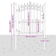 Оградна врата с шипове EMMEN 125 x 100 см