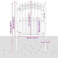 Оградна врата с шипове EMMEN 150 x 100 cm