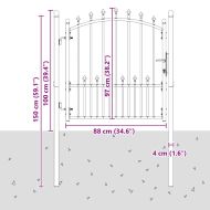 Оградна врата с шипове EMMEN 100 x 100 cm