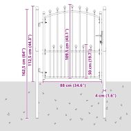 Оградна врата с шипове EMMEN 125 x 100 см