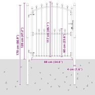 Оградна врата с шипове EMMEN 150 x 100 cm