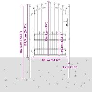 Оградна врата с шипове EMMEN 170 х 100 см