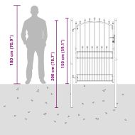 Оградна врата с шипове EMMEN 200 x 100 cm
