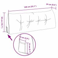 Възглавница за гръб Синьо 140 x 24 x 50 см Кадифе