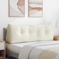 Възглавница за гръб Крем 140 x 24 x 50 см Кадифе