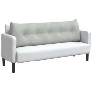 Възглавница за гръб Светлосиво 160 x 24 x 50 см Кадифе