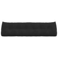 Възглавница за гръб Черно 180 x 24 x 50 см Кадифе
