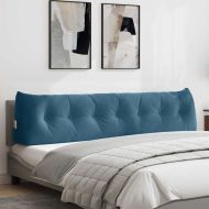 Възглавница за гръб Синьо 200 x 24 x 50 см Кадифе