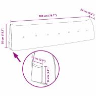 Възглавница за гръб Тъмен зелен 200 x 24 x 50 см Кадифе