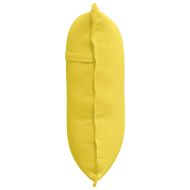 Възглавница за гръб Светло жълто 60 x 19 x 50 см текстил
