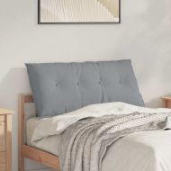 Възглавница за гръб Светлосиво 100 x 19 x 50 см текстил