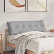 Възглавница за гръб Облачно сиво 140 x 19 x 50 см текстил