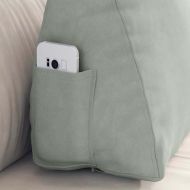 Възглавница за гръб Светлосиво 60 x 20 x 50 см Кордюрова тъкан