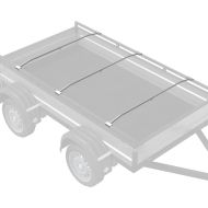 Ограничител за тентa за ремаркета 3 pcs Сребрист 130-210 см